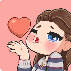 Profile picture with an emote of Nancy Wheeler giving an air kiss with heart